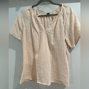 Old Navy Gauze V Neck with Floral Details